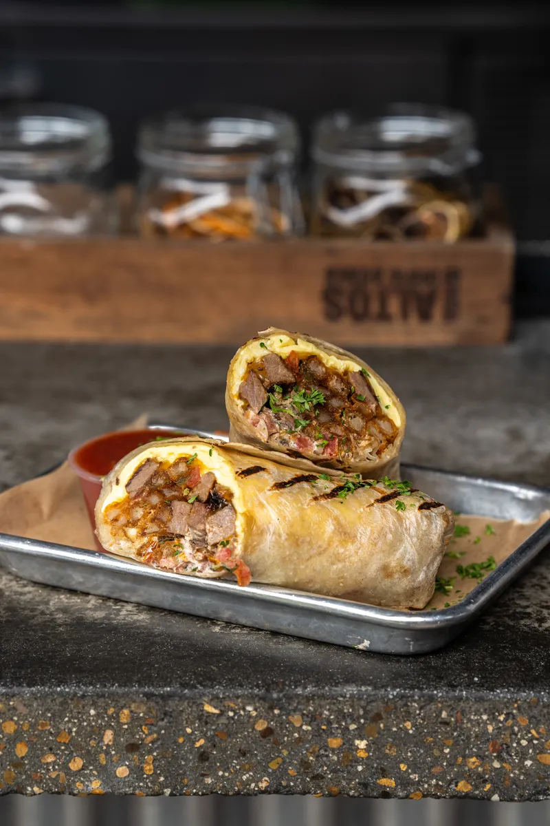 Breakfast burrito at Park 101 Carlsbad weekend brunch