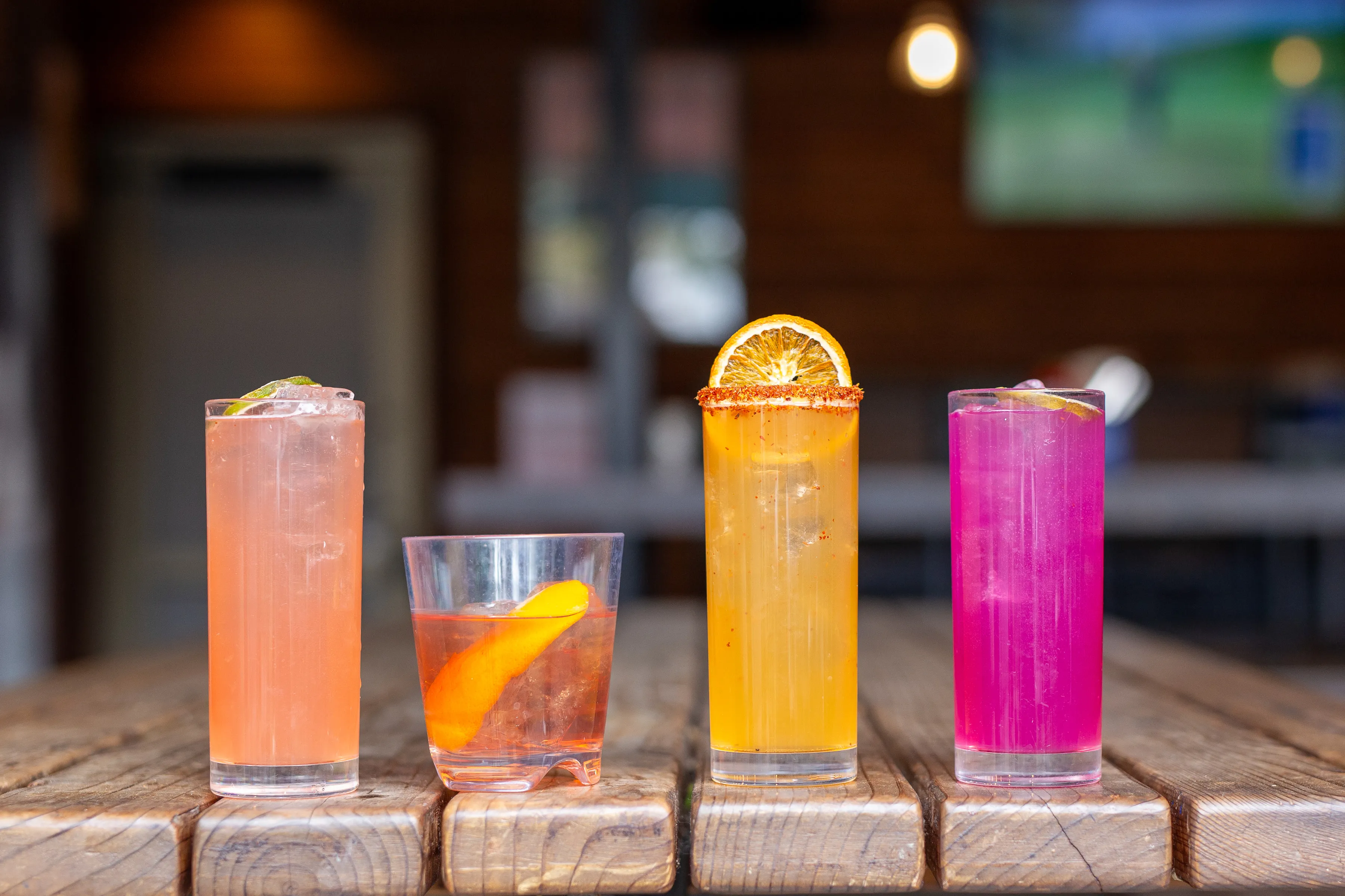 Park 101 cocktail lineup for happy hour in Carlsbad