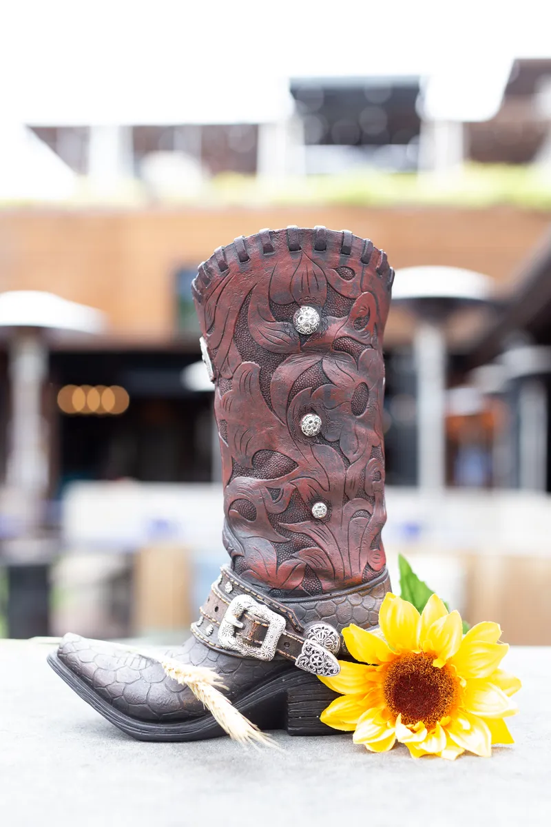 Coschie Boot cocktail served in a boot-shaped vessel at Park 101 Carlsbad