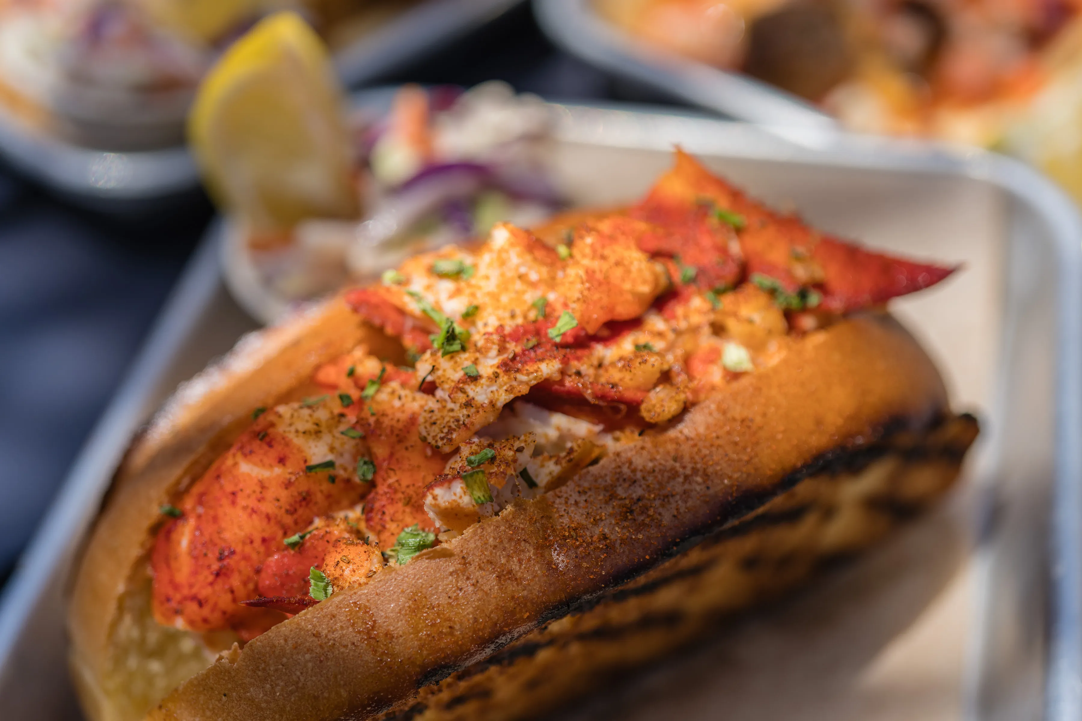 Maine lobster roll at Park 101 Carlsbad