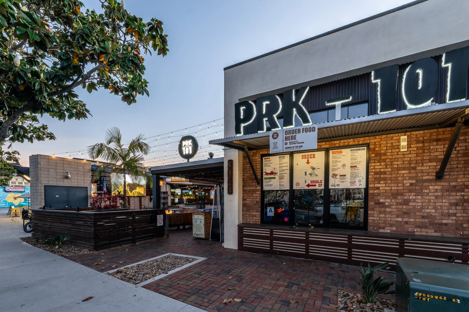 Park 101 storefront and signage in Carlsbad Village