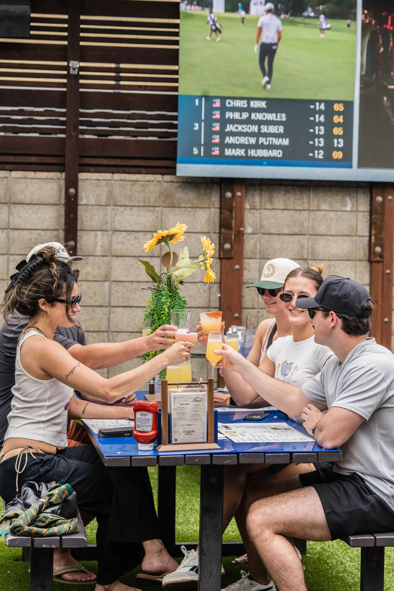 Drinks and outdoor sports viewing at Park 101 in Carlsbad