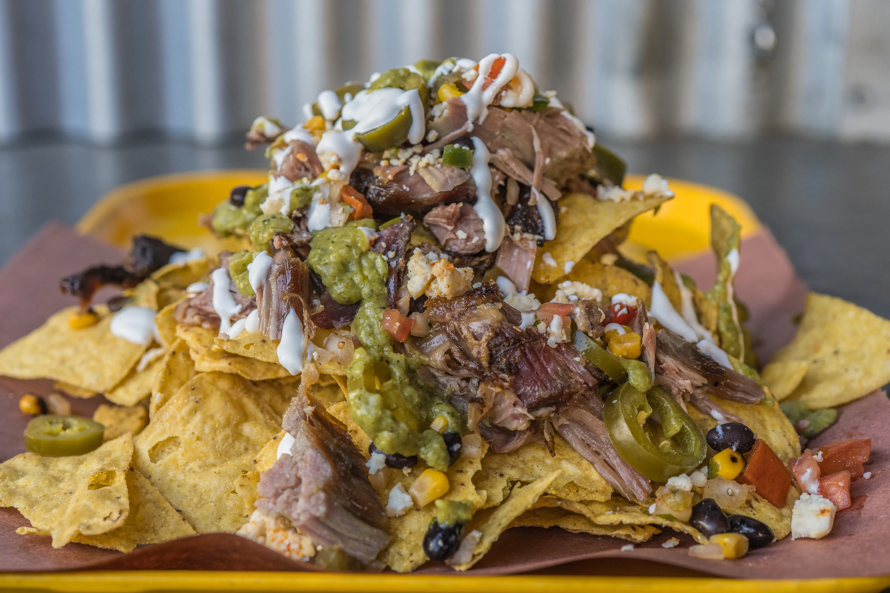 Rodeo nachos loaded with toppings at Park 101 Carlsbad