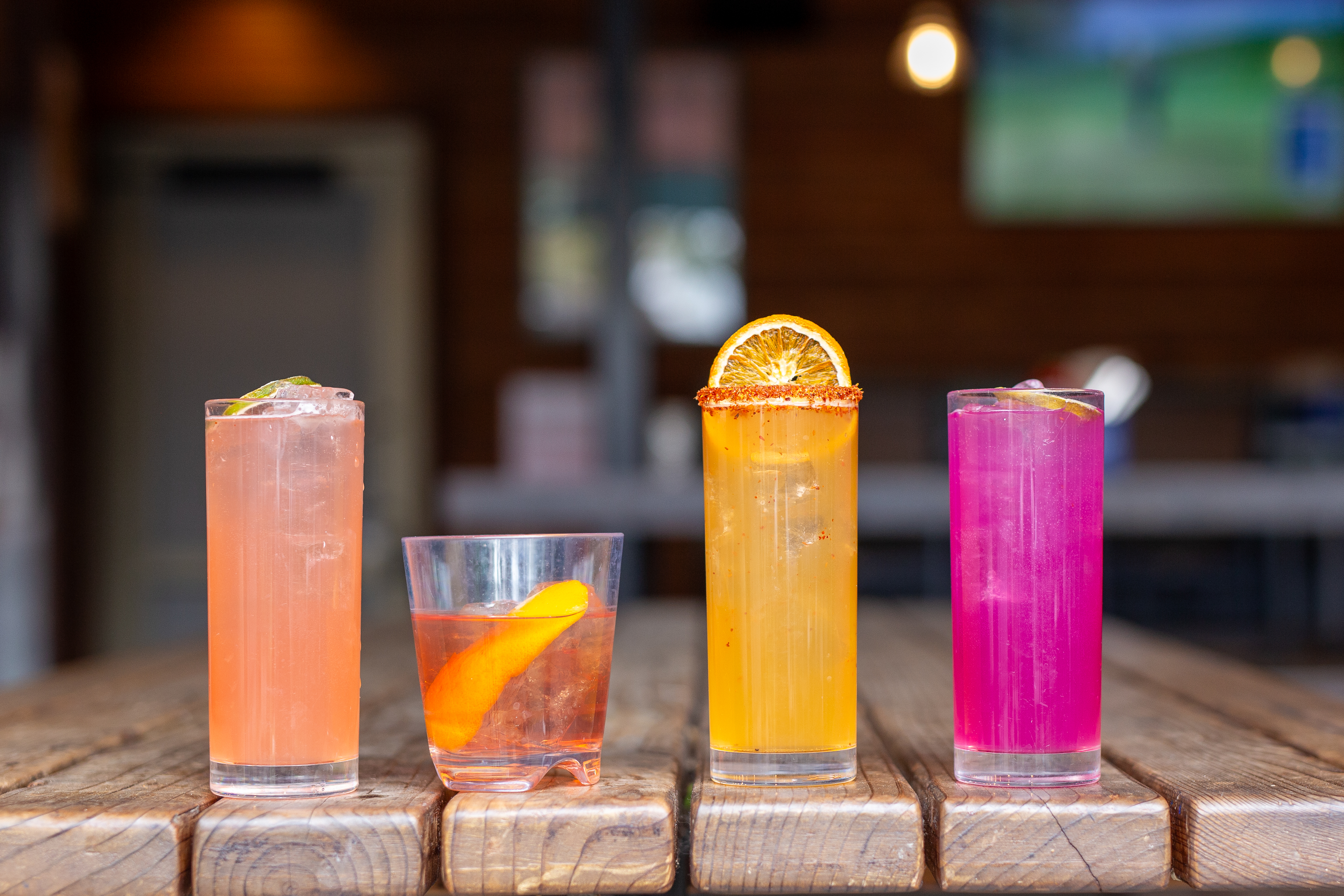 Park 101 cocktail lineup for happy hour in Carlsbad